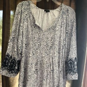 Talbots cotton smocked top